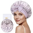 thumbnail image 1 of Gorro de seda ZIMASILK 100% morera para mujeres que duermen, color morado, 1 of 7