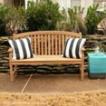 thumbnail image 4 of Titan Great Outdoors Grade A Teak 59in Bow-Back Bench, Indoor Outdoor Solid Wood Patio Furniture, 4 of 6
