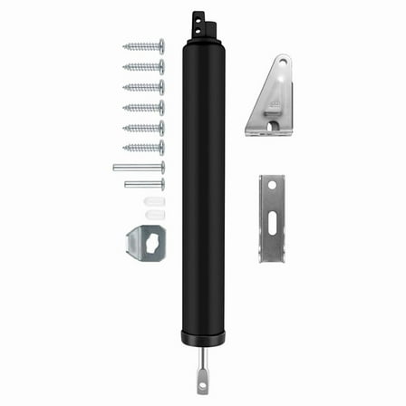 Screen and Storm Door Closer Kit, Pneumatic Closer, Push Button Latch Set A