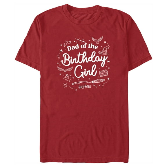 Men's Harry Potter Birthday Girl Dad Graphic Tee Cardinal 2X Large