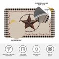 thumbnail image 4 of Star Country Doormat Outdoor Entrance 16"x24", Western Texas Farm Black Plaid Brown Berry Absorb Moisture Dirt Door Mats, Non-Slip Rubber Backing Floor Mats Indoor, Low-Profile Front Door Rugs, 4 of 9