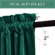 thumbnail image 2 of Cortinas RYB HOME de terciopelo verde esmeralda, 213 x 213 cm, 2 paneles, 2 of 6