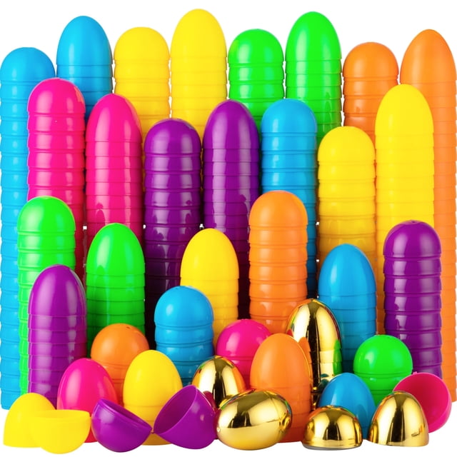 Huevos de Pascua JOYIN, 144 piezas de 2,3" + 6 huevos dorados