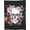 Skull and Flowers Day of the Dead, variant on Gothic Skull Cat Halloween Throw Blanket, Lightweight Warm Cozy Magic Book Fleece Blanket, All Seasons Magic Theme Flannel Blanket for Bed Bedroom Living Rooms Sofa 50 X40 Inch