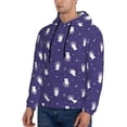 thumbnail image 3 of Rateoe Astronaut Rabbit Pattern Mens Hoodie, Pullover Hooded Sweatshirt, Kangaroo Pocket Hoodie Ideal for Daily Wear, Travel and Home-Medium, 3 of 7