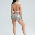 thumbnail image 4 of Sequin Mini Skirts Women Shiny Fringe Tutu Dress Sexy Glitter Hip Scarf Costume Skort, 4 of 4