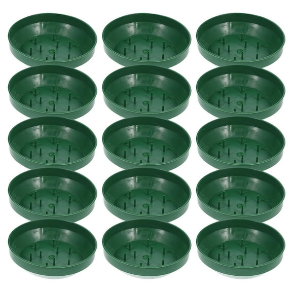UPOUART 25Pcs Green Plastic Flower Arrangement Bowls for Floral Centerpiece Wedding Holiday Decorations