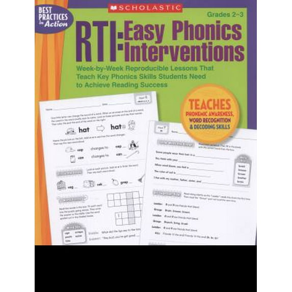 Pre-Owned Rti: Easy Phonics Interventions: Week-By-Week Reproducible Lessons That Teach Key Phonics Skills Students Need to Achieve Reading Success (Paperback) 0545236967 9780545236966