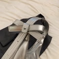 thumbnail image 2 of Bolso Hombro para Mujer Con Lazo Hobo Cuero PU (Plata), 2 of 9