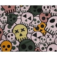 thumbnail image 4 of oneOone Polyester Lycra Light Pink Salmon Fabric Skull Craft Projects Decor Fabric Printed By The Yard 56 Inch Wide, 4 of 4