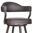 thumbnail image 3 of Armen Living Justin Modern 26" Faux Leather Swivel Counter Stool in Brown, 3 of 5