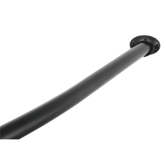 Vintage Stainless Steel Adjustable Curved Shower Rod, Black