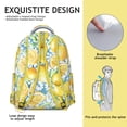 thumbnail image 5 of Lemon Themed Backpack - Fashionable School Bookbag for Teens & College Students, Spacious Rucksack with Laptop Compartment, Durable Lightweight Everyday Bag for High School & University, Great Gift, 5 of 6