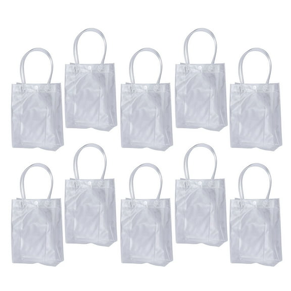 10 Pcs Portable Wine Bag Gift Bags Bulk Wine Bag Wine Supply Transparent Tote Bag Wine Accessory Shopping
