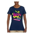 thumbnail image 3 of Totally 80's Forever Vintage Womens Graphic T-Shirt, Navy, Medium, 3 of 5