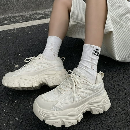 

Inner Height Increasing Men‘s Shoes Ins Dad Shoes Sports Trendy Shoes All-match Spring and Autumn Summer Breathable Thick Sole 2024 New Explosive