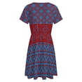 thumbnail image 5 of Japanese Style Boho Pattern Sundress Short Sleeve Dress Summer Women Clothes Dress for Women Dresses, 5 of 7