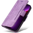 thumbnail image 5 of iPhone 13 Pro Wallet Case,PU Leather Folio Kickstand Card Slots Cover for iPhone 13 Pro,Book Folding Flip Case with Detachable Wrist Strap,Protective Cover for iPhone 13 Pro,Purple, 5 of 14