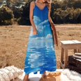 thumbnail image 2 of Bright Sunshine Through Deep Blue Sea Design Sleeveless Dress Woman Fashion Long Dresses Women's Summer Suit Dress 2025, 2 of 7