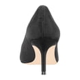 thumbnail image 2 of NINA Womens Black Padded Nina60 Pointy Toe Stiletto Slip On Leather Dress Pumps Shoes 10 M, 2 of 3