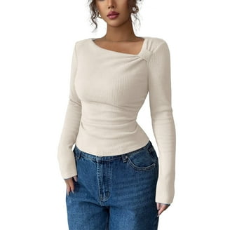 Women Vintage Lace Long Sleeve Tops Y2k Patchwork V Neck Button