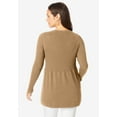 thumbnail image 2 of Jessica London Women's Plus Size Ribbed Baby Doll Tunic Sweater, 2 of 5