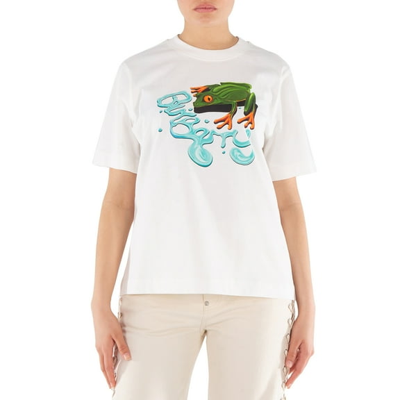 Burberry Graphic Printed Crewneck Cotton T-Shirt, Size Large