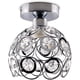 thumbnail image 1 of Lámpara de techo plateada decorativa, diseño exclusivo de cristal para luminarias modernas cercanas al techo, 1 of 5