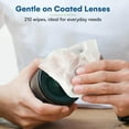 thumbnail image 6 of Care Touch Lens Wipes for Eyeglasses - 210 Individually Wrapped Pre-Moistened Wipes, 5x6 Inches - Cleaner for Glasses, Sunglasses, and Screens - Gentle and Portable for On-The-Go Cleaning of Devices, 6 of 7