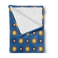 thumbnail image 2 of Astrology Soft Flannel Fleece Throw Blanket, Vintage Pattern with Celestial Elements Astronomic Ornaments, Cozy Plush for Indoor and Outdoor Use, 50" x 70", Yellow Brown and Blue, by Ambesonne, 2 of 5