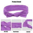 thumbnail image 3 of Bow Headband Fashion Cute Cotton Hair Band for Teenager Light Purple 7.3Inch, 3 of 5