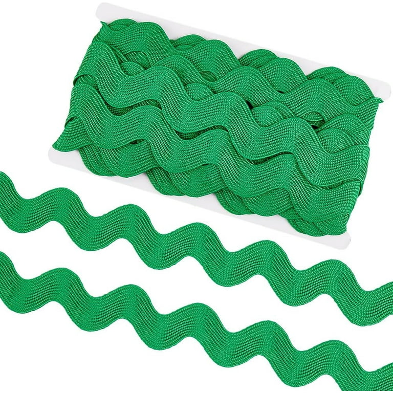 10 Yard 1.58 Inch Large Christmas Green RIC Rac Trim Wave Bending