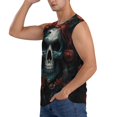 thumbnail image 3 of Fotbe Men's Butterfly Flower Skull Print Men's Sleeveless Muscle Tank Tops Casual T-Shirts for Gym Workout Beach-XX-Large, 3 of 8