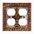 thumbnail image 4 of Metal Light Switch Plate Outlet Cover (Image of Rusted Fleur De Lis FDL009), 4 of 14
