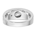 thumbnail image 5 of Solid 14k White Gold Lab Grown Diamond Matte Brushed Finish / Men's Wedding Ring Band Ba Size 9 (.498 cttw.), 5 of 8