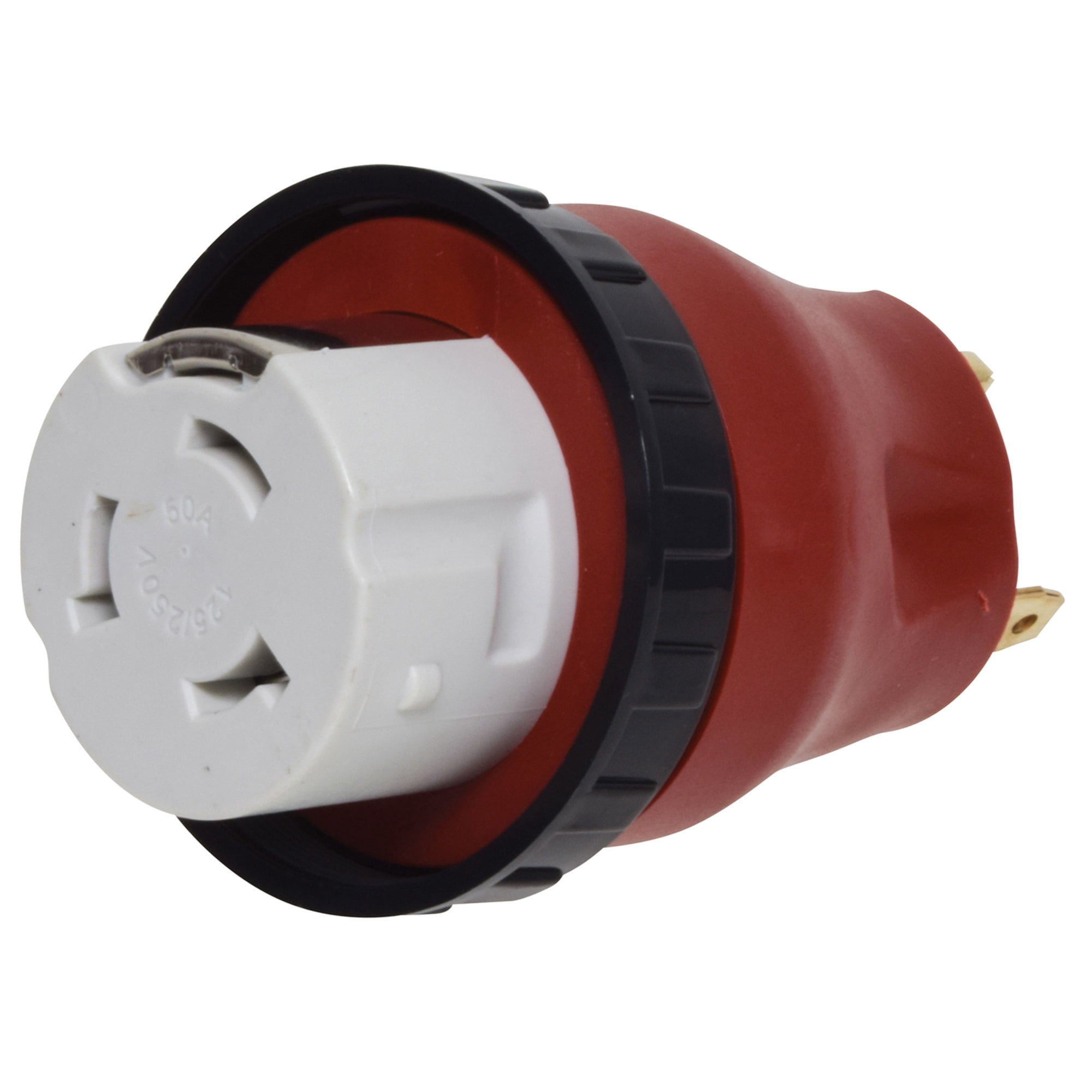 Valterra A10-3050DAVP Mighty Cord Detachable Adapter Plug - 30AM to 50AF, Red (Carded)