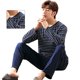 thumbnail image 4 of Conjunto de pijamas para hombre, fibra de leche, manga larga, transpirable, cómodo, ropa de dormir a rayas para hombre B1 XXL, 4 of 8