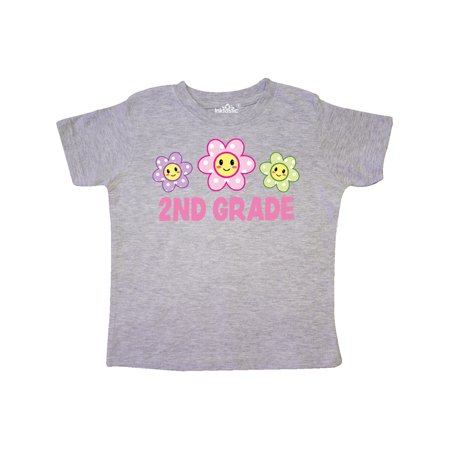 

Inktastic 2nd Grade with Polka Dot Flowers Gift Toddler Toddler Girl T-Shirt