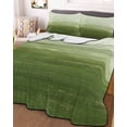 thumbnail image 3 of Quilts Twin Size, Sage Green Ombre Soft Comforter Bedding Set for Bed, Modern Abstract Art Ocean Oil Painting Lightweight Quilted Bedspread with Pillow Cover(2 Pieces) for All Season, 68x86 Inch, 3 of 6
