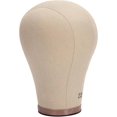 thumbnail image 1 of Cabeza de maniquí profesional de lona y corcho para pelucas, cabeza de lona para hacer pelucas o secarlas en exhibiciones, 22"/56 cm, 1 of 5