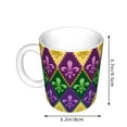 thumbnail image 2 of Disketp Mardi Gras4 Large Coffee Mug with Handle Tea Cup Novelty Coffee Cup for Men Women Office Work, 2 of 6