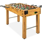 56in Competition Sized Foosball Table, Arcade Table Soccer for Home, Game Room, Arcade w/ 2 Balls, 2 Cup Holders - Light Bown