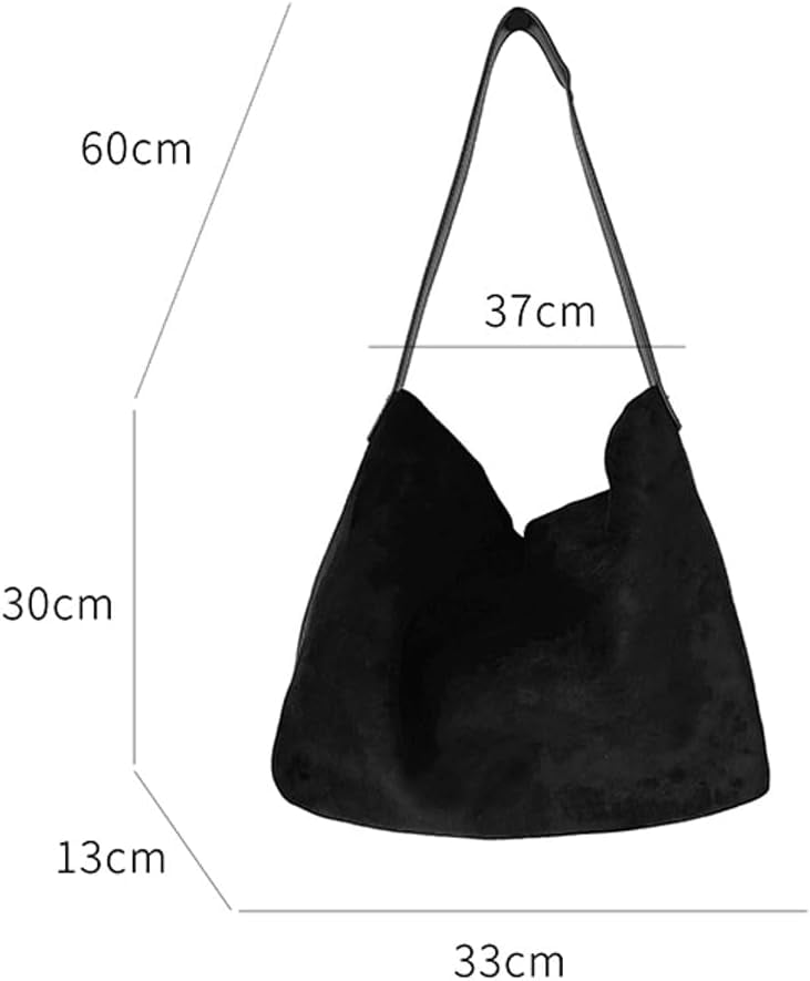 Zhengup Slouchy Suede Tote Shoulder Bags for Women Large Soft Underarm Bag Working Purse Handbag Travel Satchel Winter Fall