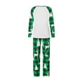 thumbnail image 4 of Elippeo Christmas Pajamas for Family Long Sleeve Snowflake Print Tops + Plaid Pants Set Winter Sleepwear, 4 of 10