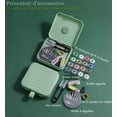 thumbnail image 2 of Kit de costura (verde), 21 accesorios, 12,3 * 11 * 3,3 cm, hilo y aguja de coser portátiles, suministros de costura prácticos para el hogar, viajes y emergencias, niños, principiantes, 2 of 5