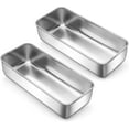 thumbnail image 1 of 2 Pack Large Baking Loaf Pans Set, 12x5 Inch Stainless Steel Bread Pans, Metal Bakeware Set for Meatloaf, Sourdough Bread, Brownies, Healthy & Sturdy, Dishwasher & Oven Safe, 1 of 7