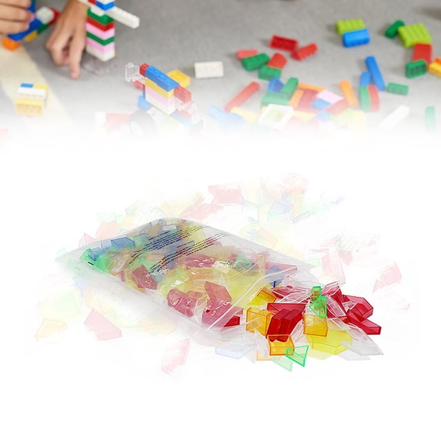 180x bloques de diseño hueco translúcido juegos de formas juguetes educativos crear juegos de construcción manipuladores de formas para niños mayores ensacado