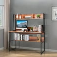 thumbnail image 3 of Costway 47'' Computer Desk w/ 3 Storage Cubes & Open Bookcase Home Office Coffee, 3 of 10
