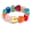Colorful, variant on Colorful Heart Bracelet for Women Rainbow Resin Acrylic Stretch Bracelet Boho Statement Chunky Bracelets Summer Beach Jewelry
