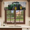 thumbnail image 6 of Farm Tractor Curtain Valances for Windows, Kitchen Valance Window Treatments Panel 2 Pack, Green Truck Country Rustic Field Harvester Rod Pocket Short Curtains for Bathroom Bedroom 42 x 12 Inch, 6 of 8